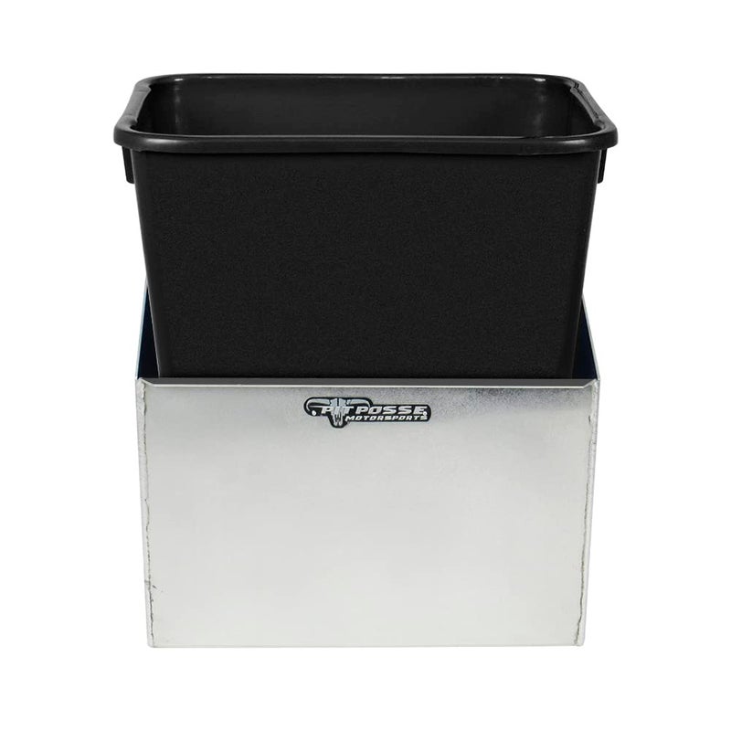 Pit Posse 453 Refuse Container Bin Garage Trash Can Holder Organizer - Made in USA - Enclosed Race Trailer Shop Garage Storage Mounted Aluminum Disposal Waste Hanger (Silver) - Image 2